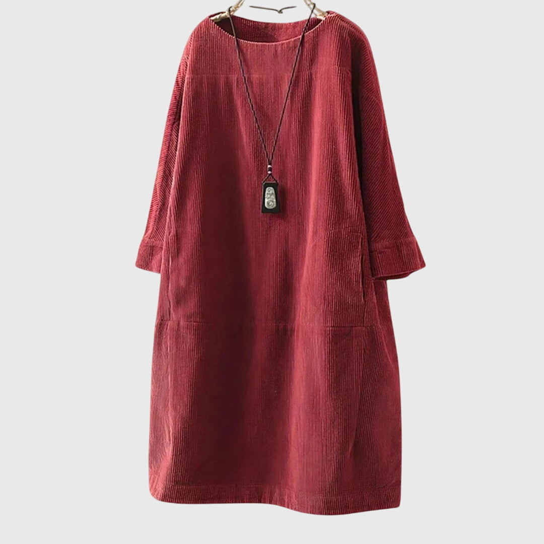 Grace - Relaxed Corduroy Midi Dress