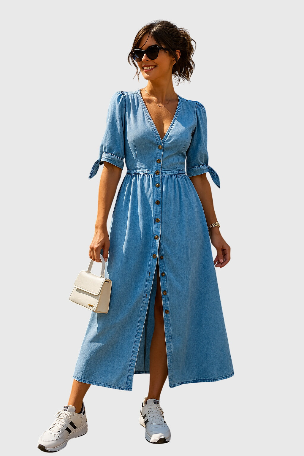 Jacqueline - Elegant Denim Dress