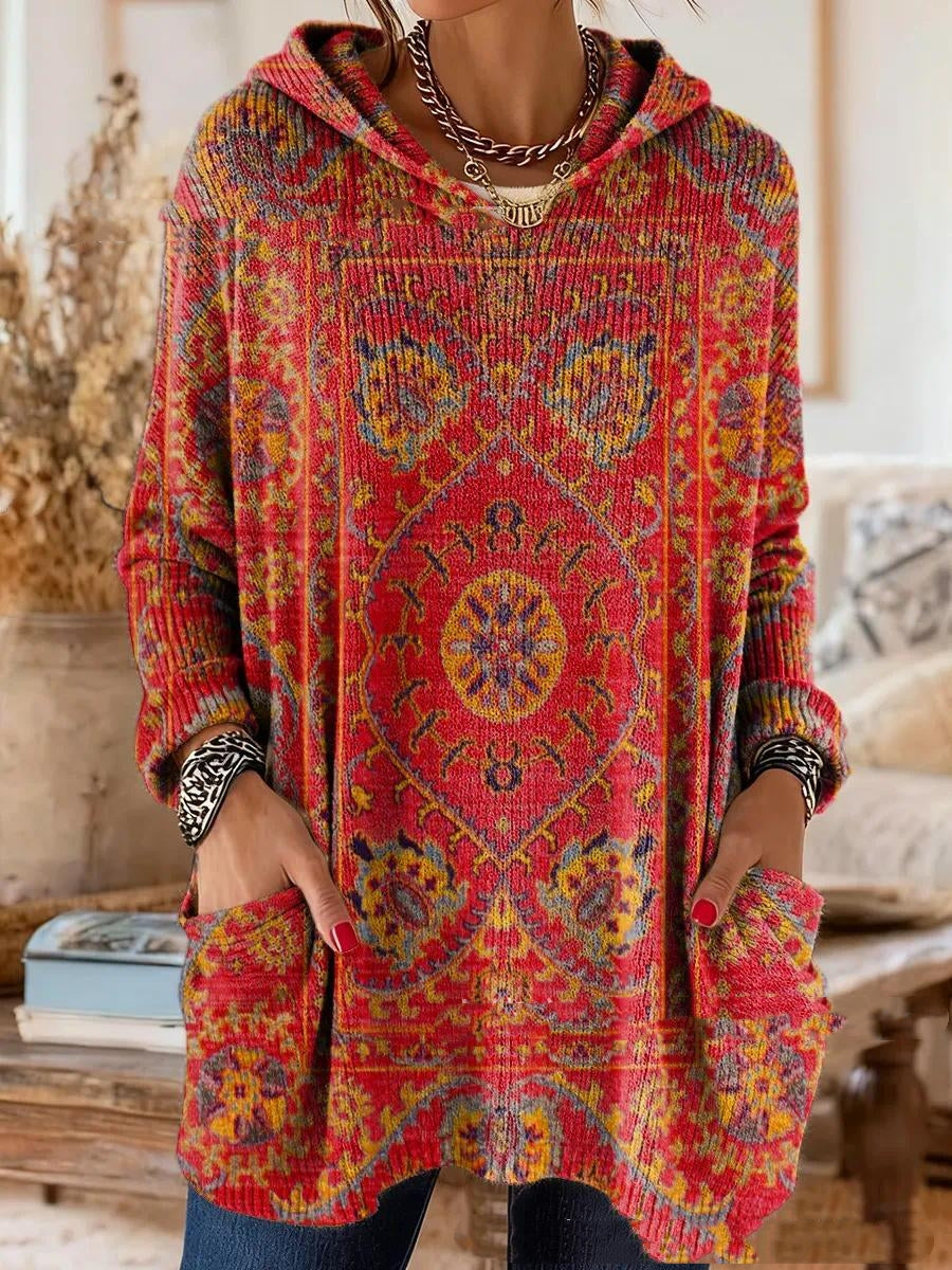 Ardena | Bohemian Hooded Print Tunic