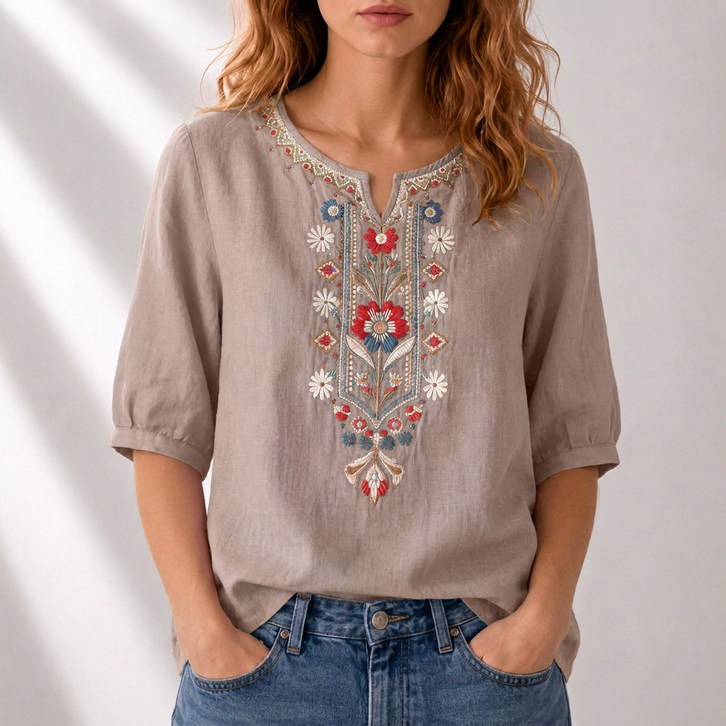 Elspeth | Embroidered Everyday Blouse