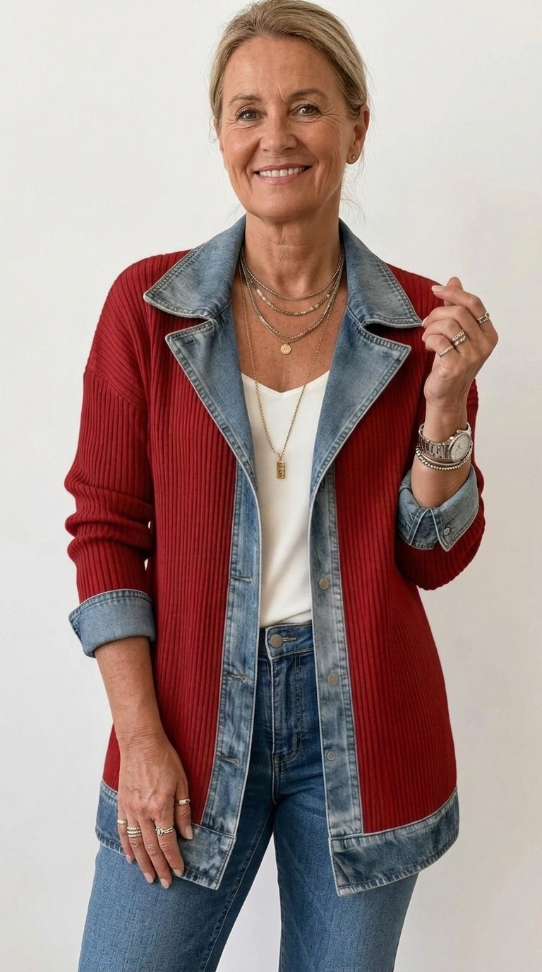 Elira | Textured Contrast Jacket