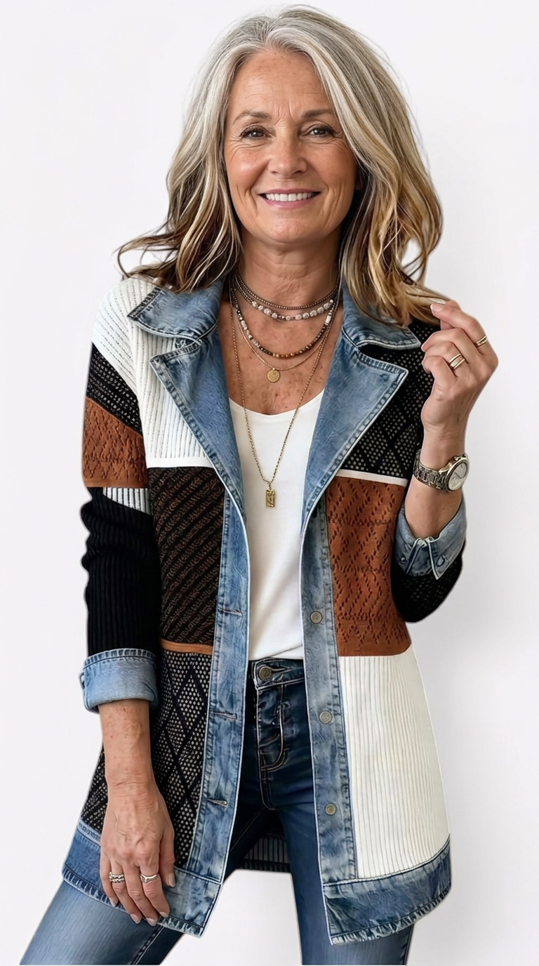 Elira | Textured Contrast Jacket