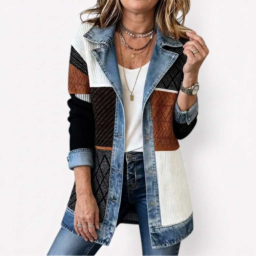 Elira | Textured Contrast Jacket