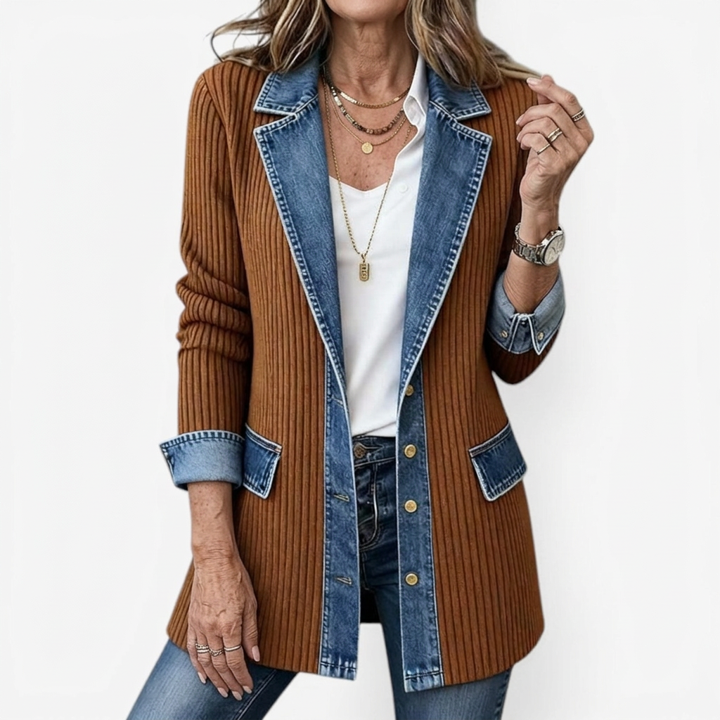 Elira | Textured Contrast Jacket