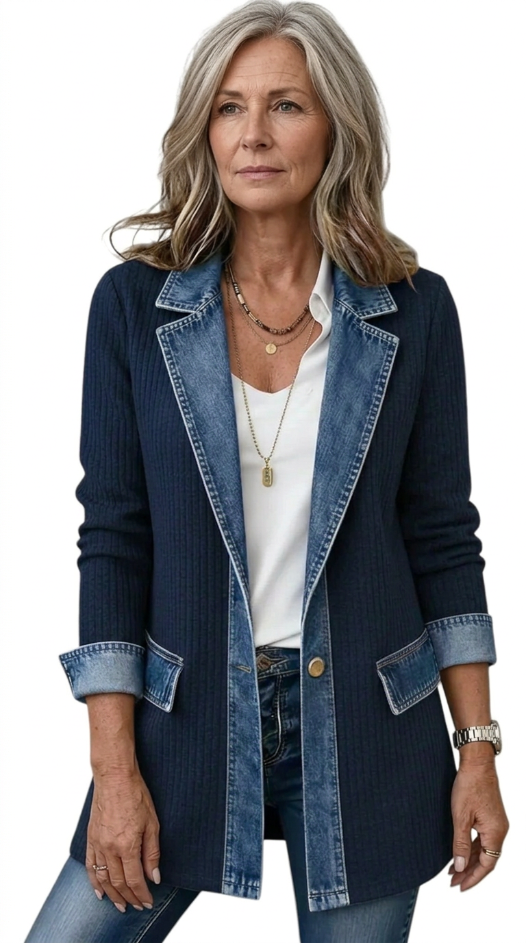 Elira | Textured Contrast Jacket