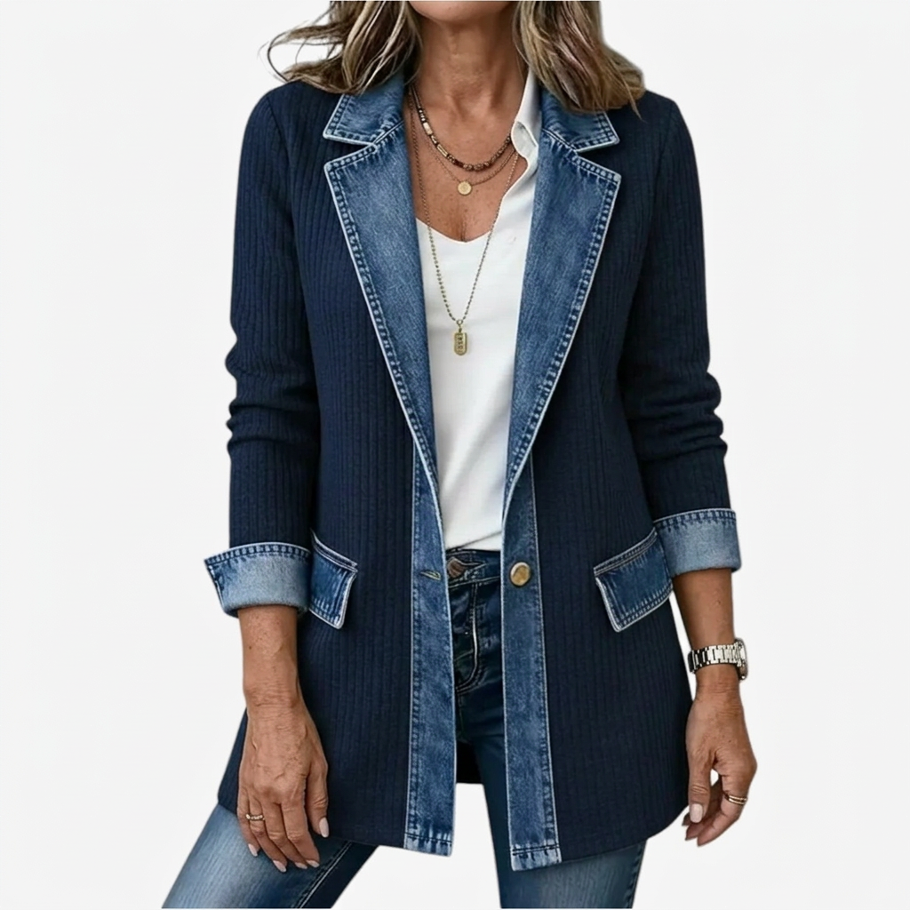 Elira | Textured Contrast Jacket