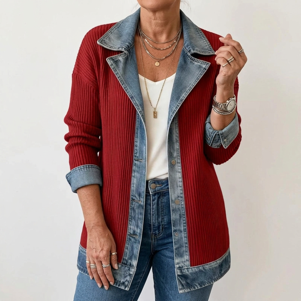 Elira | Textured Contrast Jacket