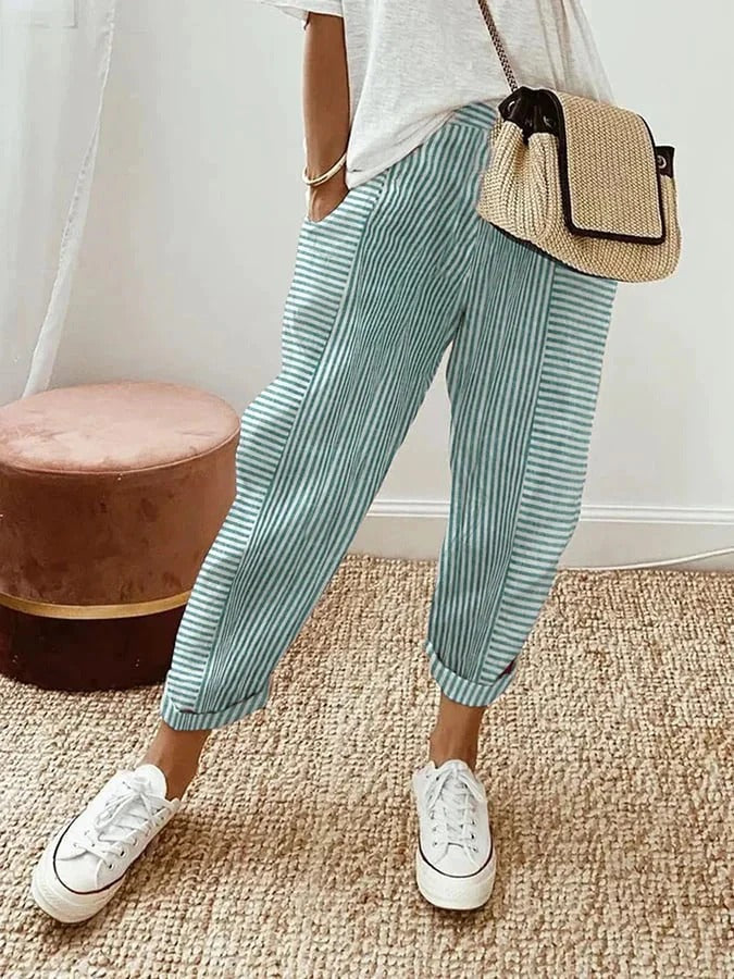 Velira | Striped Trousers with a Relaxed Fit