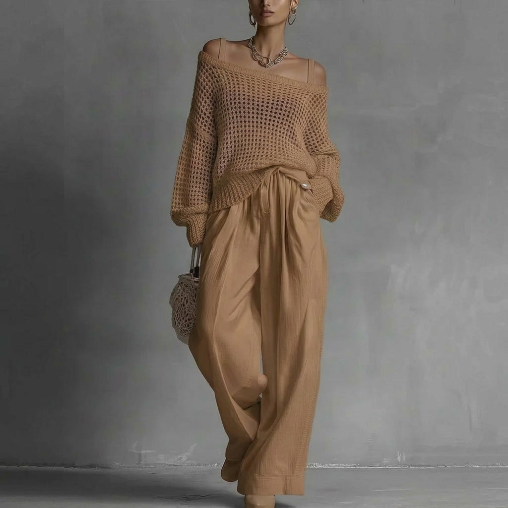 Marielle | Elegant Off-Shoulder Co-Ord Set