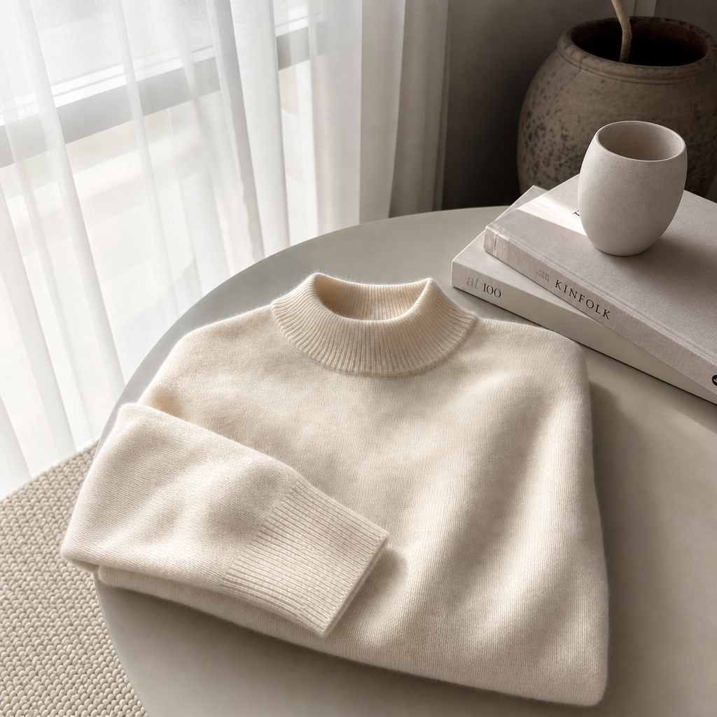 Ashbourne | Luxury Mock Neck Knit Jumper