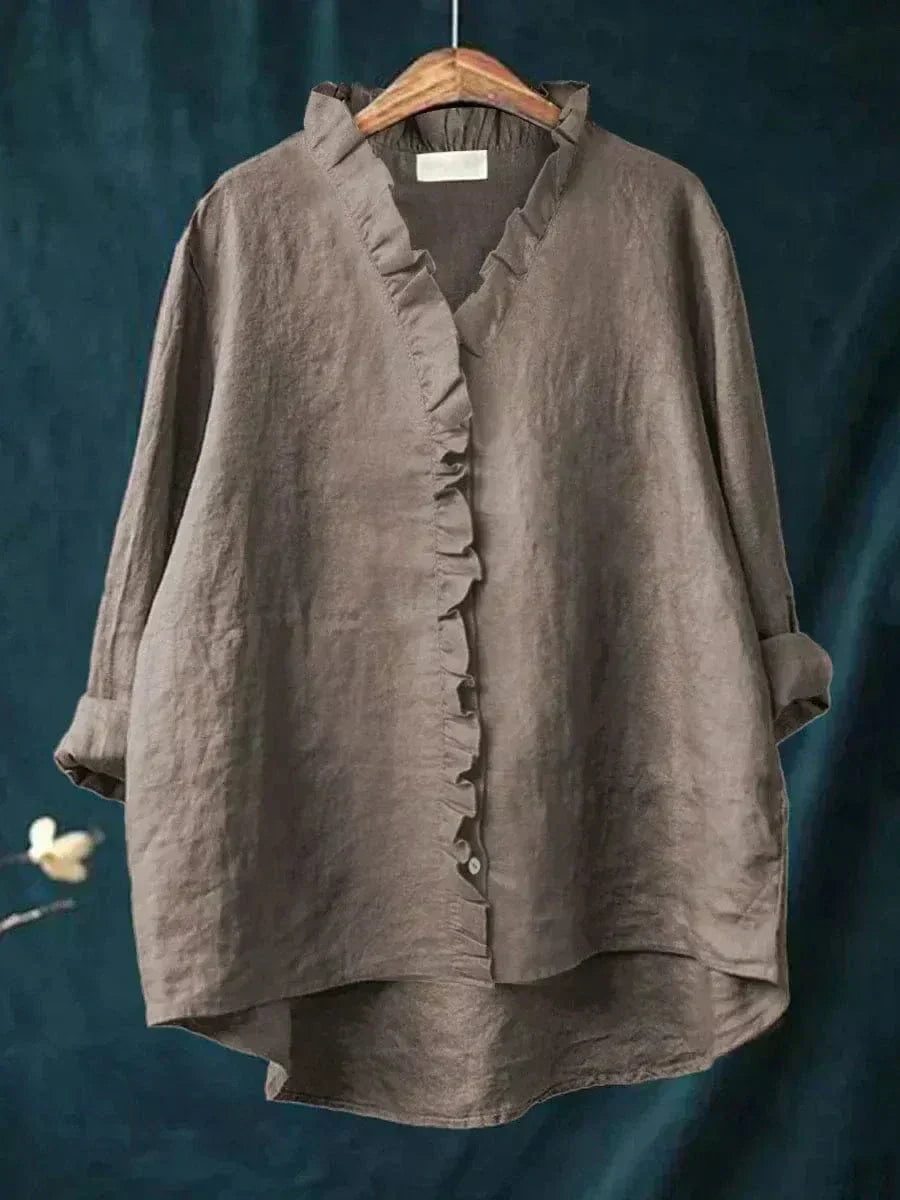 Clara | Relaxed Ruffle Detail Blouse