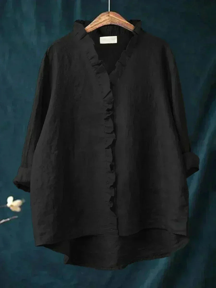 Clara | Relaxed Ruffle Detail Blouse