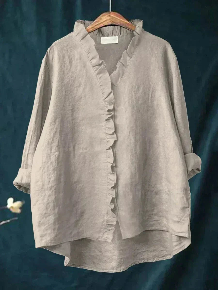 Clara | Relaxed Ruffle Detail Blouse