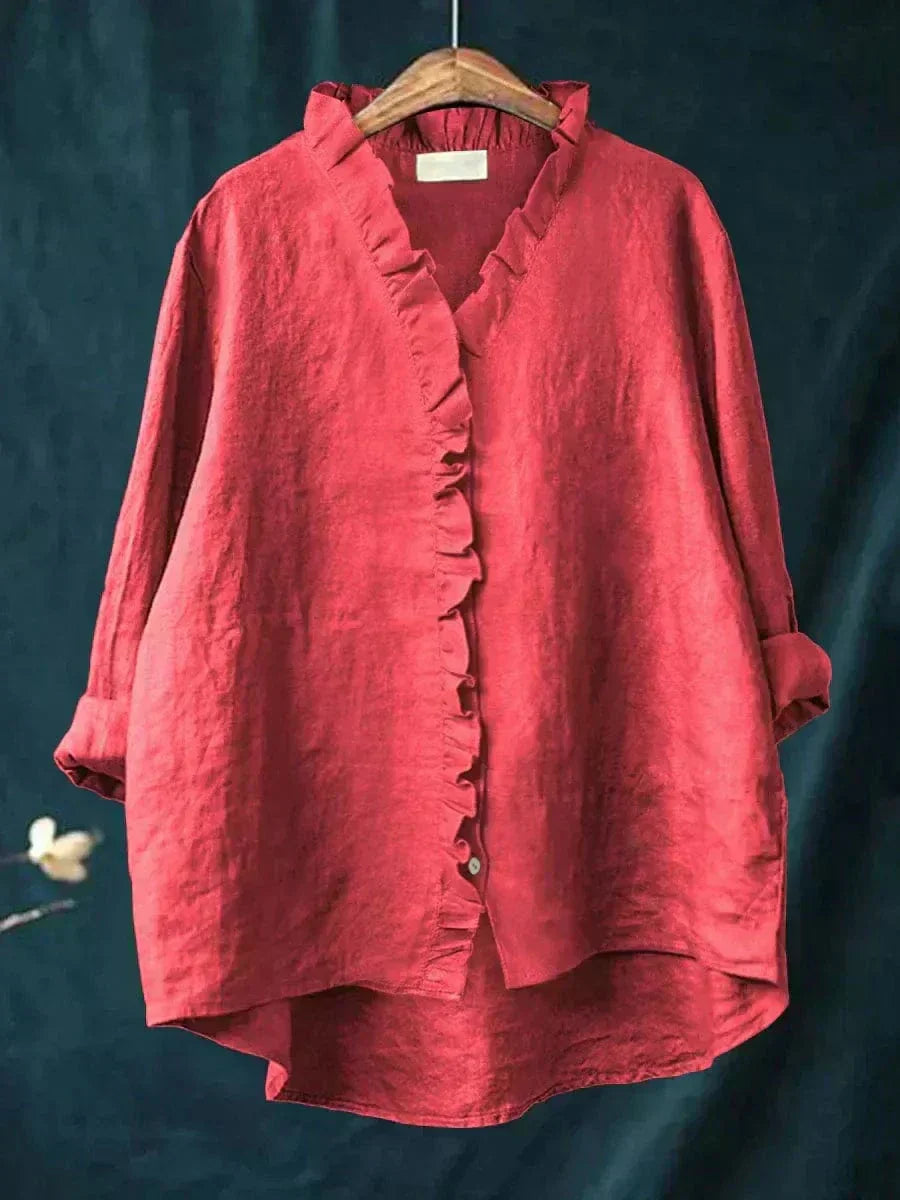 Clara | Relaxed Ruffle Detail Blouse