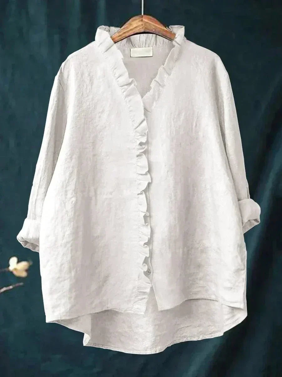 Clara | Relaxed Ruffle Detail Blouse