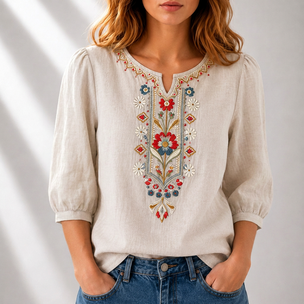 Elspeth | Embroidered Everyday Blouse