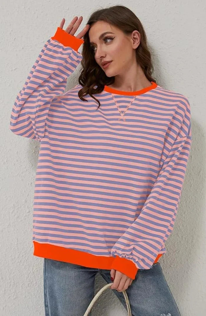 Orlena | Relaxed Striped Oversized Jumper
