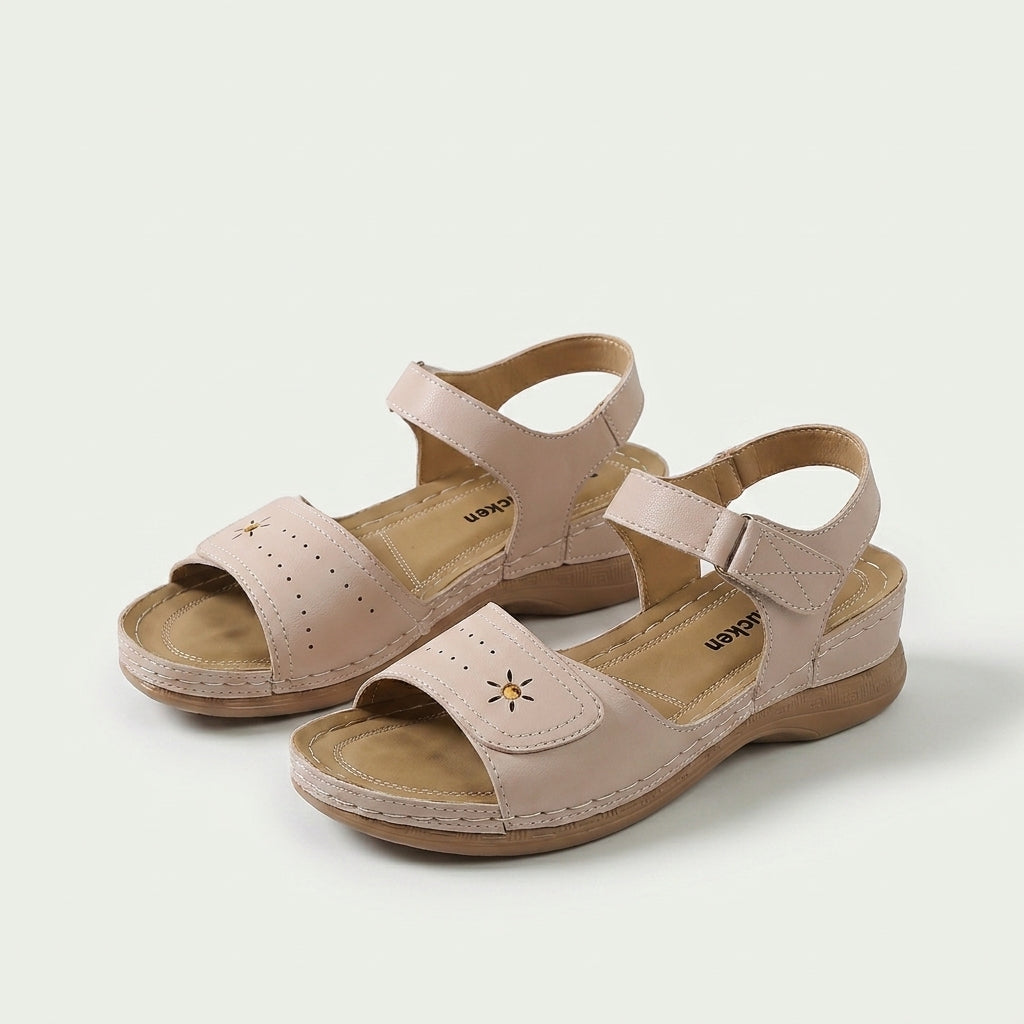 Liana - Breezy Summer Sandal with Adjustable Velcro Strap