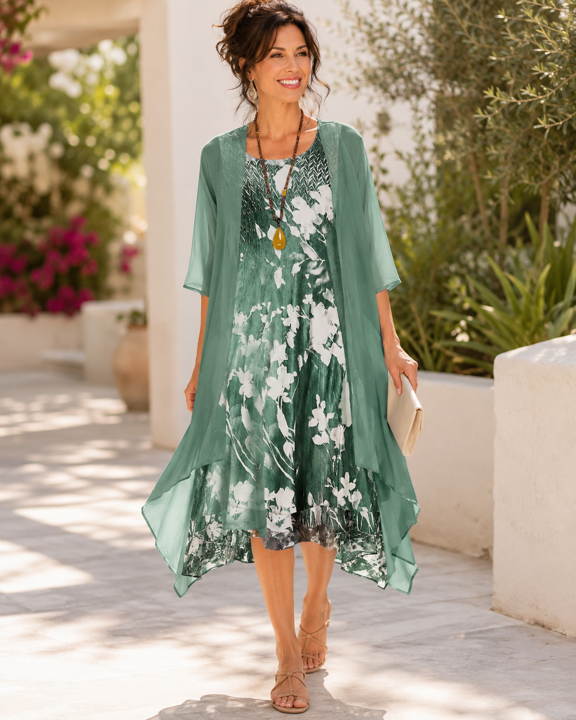 Soraya – Elegant Layered Floral Dress