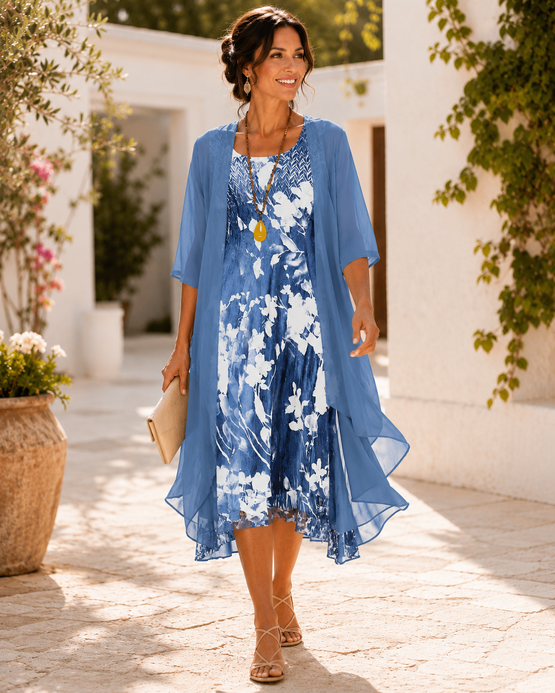Soraya – Elegant Layered Floral Dress