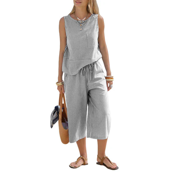 Isla | Relaxed Striped Summer Co-Ord Set