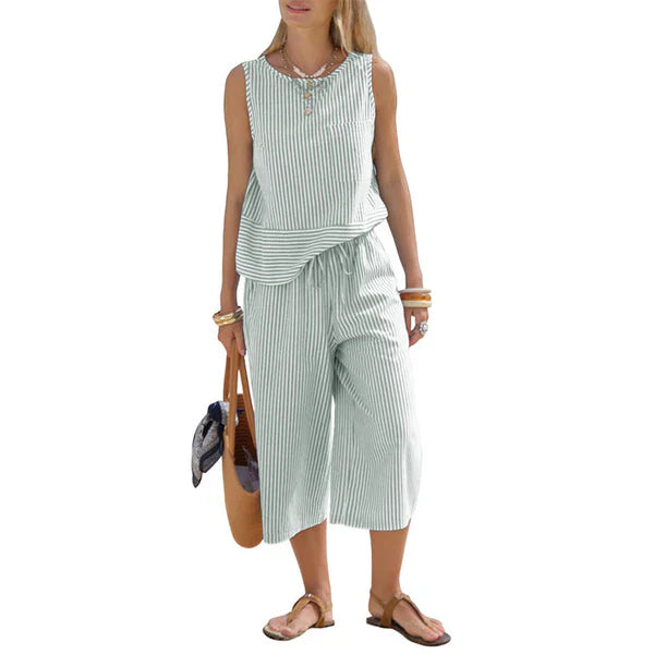 Isla | Relaxed Striped Summer Co-Ord Set